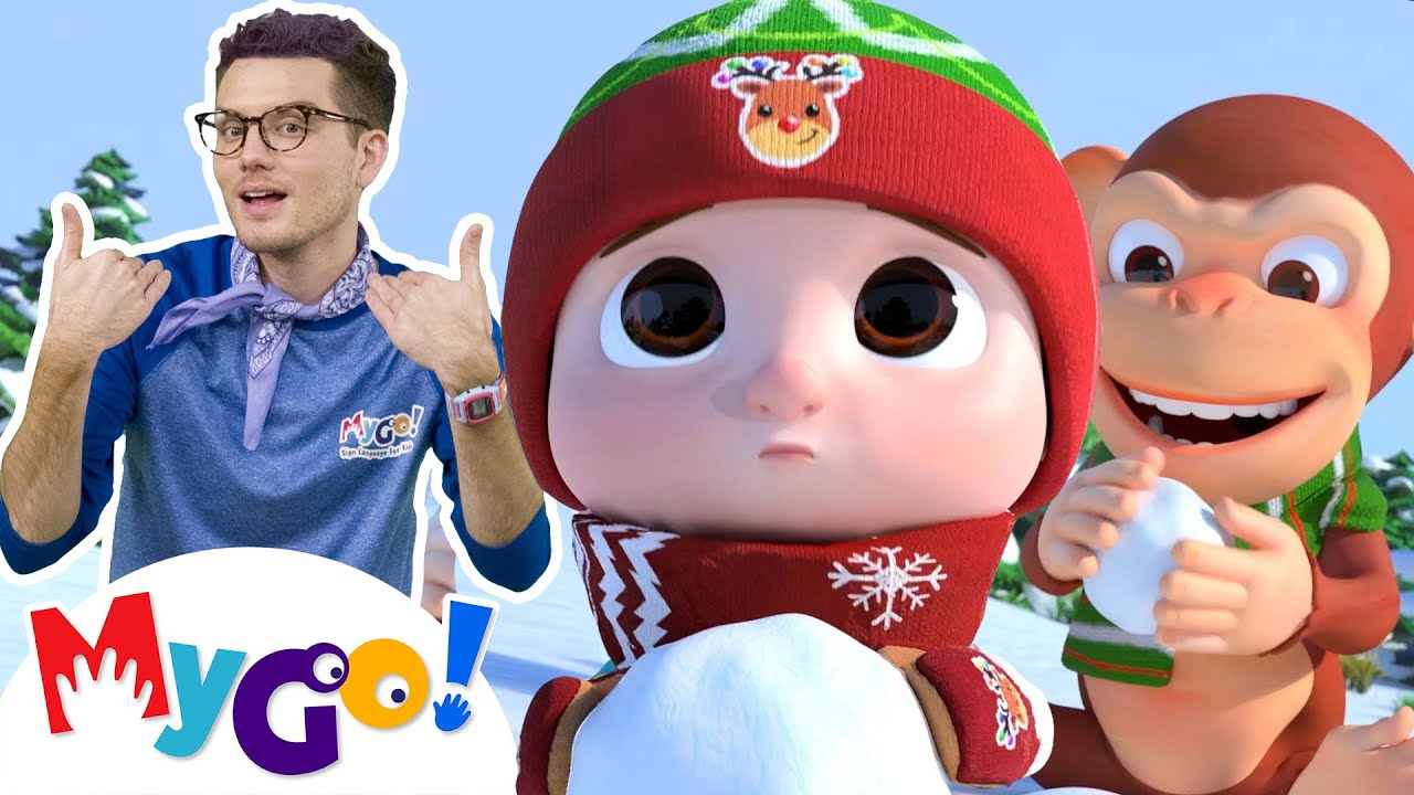Winter Song (Fun in the Snow)  | CoComelon Christmas ! | Kids Songs | MyGo! Sign Language | ASL