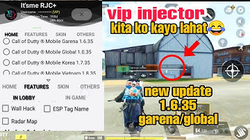 tutorial paano gamitin ang injector 1.6.35 garena/global @CallofDuty  root/ no root mod menu apk