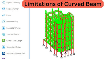 7 Storey Building Design With Staad Pro & RCDC - Part 6 (Limitations of Curved beams)