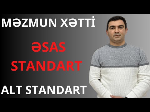 Kurikulum. Məzmun xətti, Əsas standart, Alt standart. Coşqun Namazov (051-580-94-28)