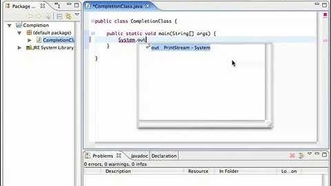 2.Java (Code completion in Eclipse video tutorial)