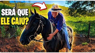 MEU PAI MONTOU NO MEU CAVALO BRAVO 😱* será que ele caiu? 