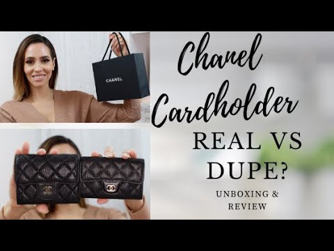 DHGATE Chanel CardHolder Fake VS Real Comparison 
