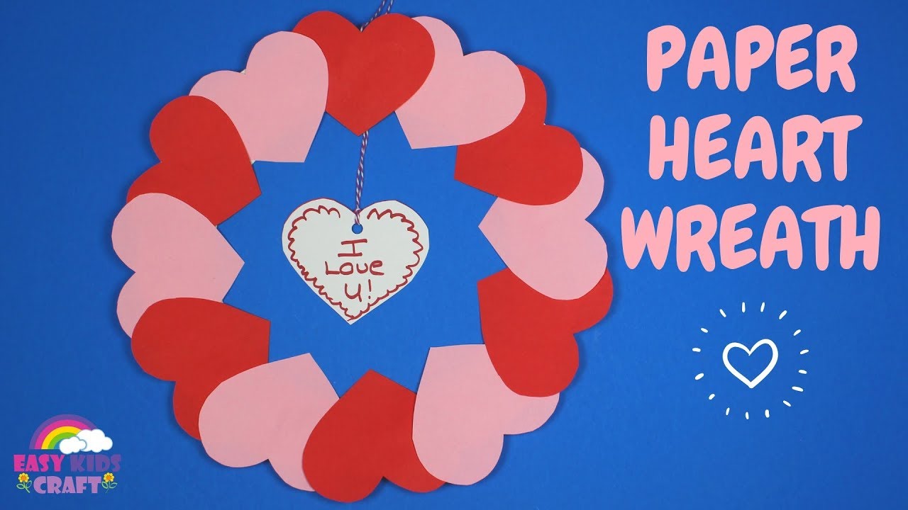 paper heart wreath