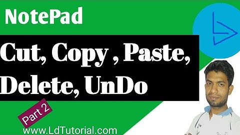 Computer me cut copy paste kaise kare |notepad edit menu undo copy cut paste delete|How to Copy