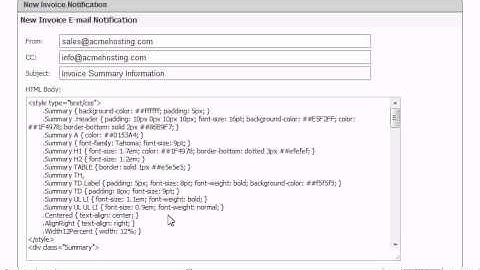 How to edit email notifications in WebsitePanel