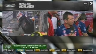 2014 V8 Supercars - Adelaide - Race 3 - Jason Bright Interview - Huge Crash
