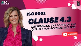 Understanding ISO 9001 | Clause 4.3