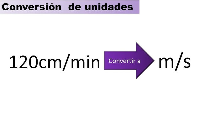 Convertir metros por segundo a centímetros por minuto, m/s a cm/min,  Conversión de unidades 423 