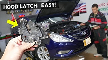 HYUNDAI SONATA HOOD LATCH REPLACEMENT REMOVAL, HOOD LOCK
