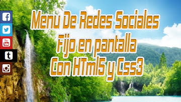Como hacer una Barra de Redes Sociales vertical y fija a pantalla con HTML y CSS3