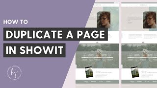 How to duplicate a page in Showit