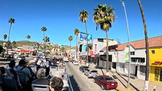 Ensenada, Mexico in 2 minutes | Open Air Bus Vacation Ambiance