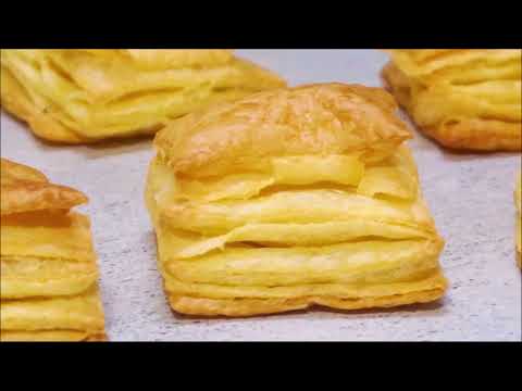 დაჭრილი ნაპოლეონი | ფენოვანი ცომის რეცეპტი | Puff pastry recipe |Рецепт слоеного теста,Наполеон