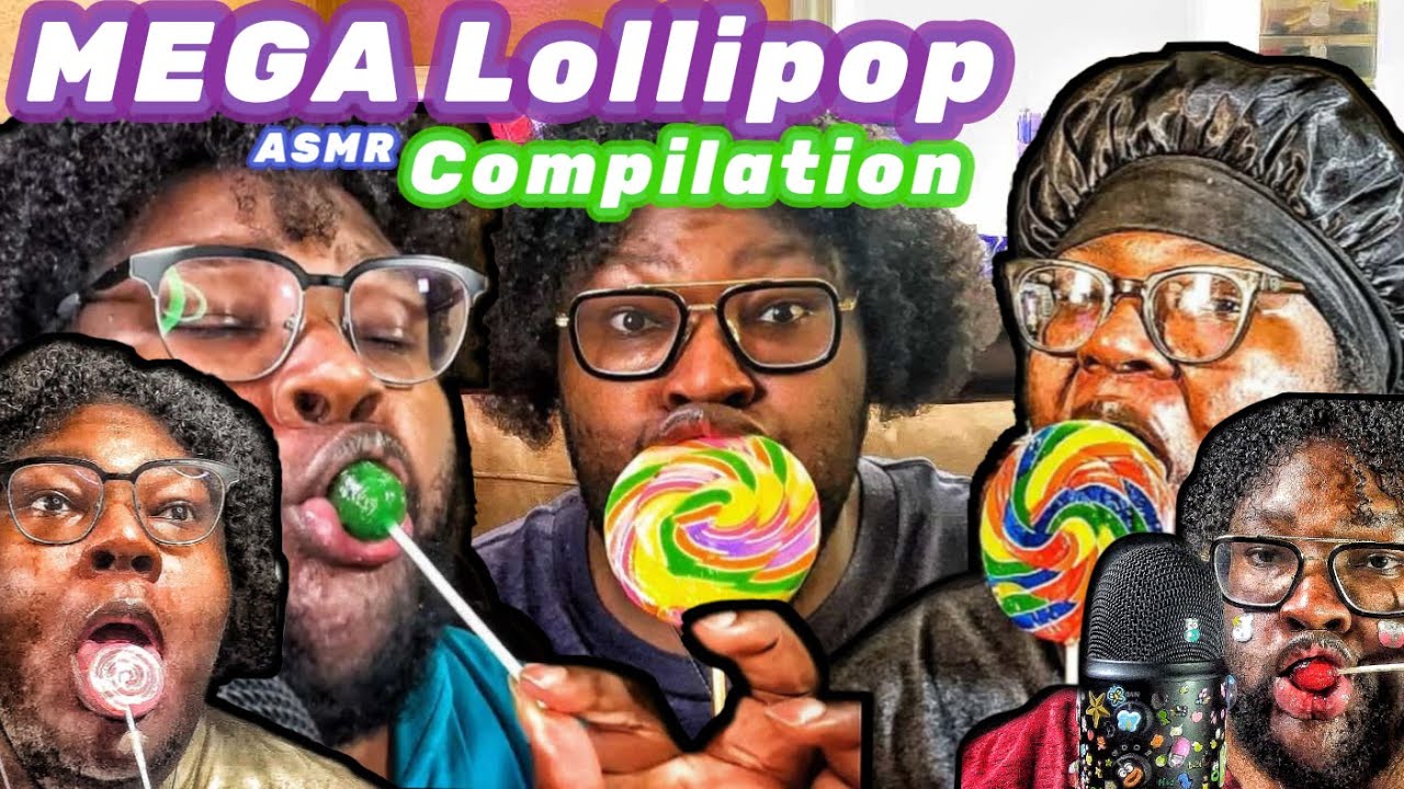 ASMR Candy Feast 🍭 Giant Lollipop Sounds Compilation (No Talking)