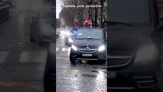 convoi du chancelier allemand Olaf Scholz dans Paris  #automobile #police