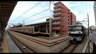 【4K】西国分寺駅武蔵野線の205系とEF210-123