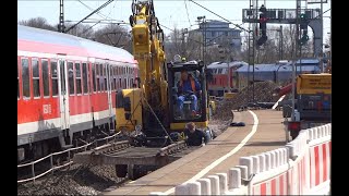 Bahnlinie Ludwigsburg - Bietigheim Gleisbauarbeiten Tamm April 2015 Teil 2