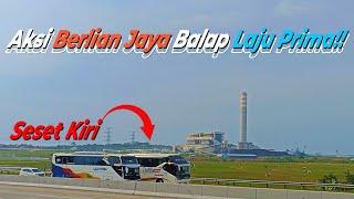 Aksi Berlian Jaya Balapan Dengan Laju Prima di Tol Transjawa