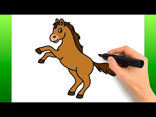 Como desenhar um cavalo árabe  Tutorial de desenho passo a passo