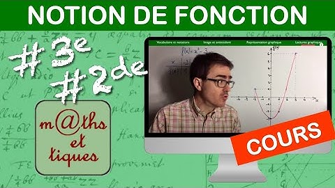 LE COURS : Notion de fonction - Troisième - Seconde