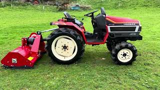 YANMAR F175D 4WD Compact Tractor & New 4ft Flail Mower