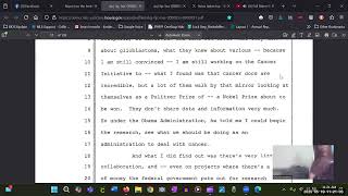 Video 1 of Biden/Hur Interview with transcript and audio