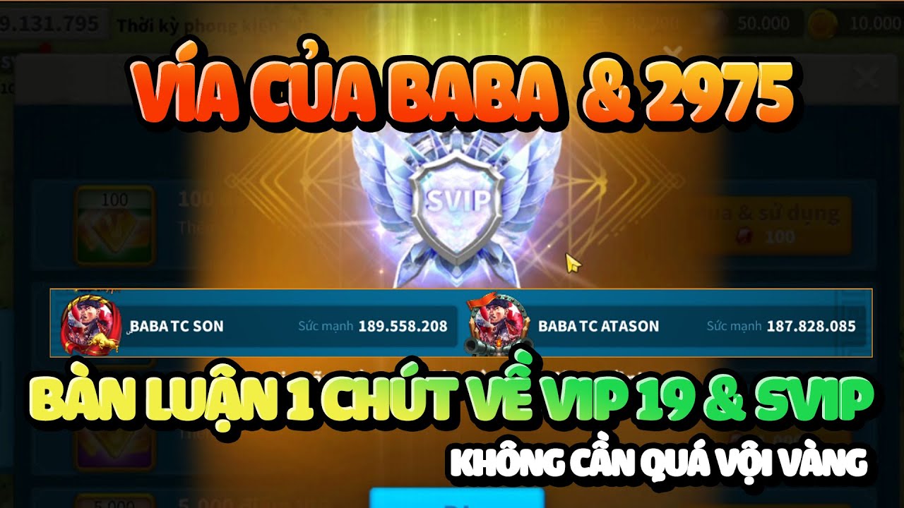 Baba Vip Nếu BABA Mang Thêm 1B Pow Về 2975 - Về VIP 19 & SVIP Mình Nghĩ Chúng Ta ...