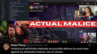 Grace Thorp vs Destiny Lawsuit - Actual Malice and Defamation Per Se