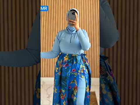بوركيني سباحة للنساء مكو ن من مايوه شرعي بوركيني مقاوم للماء مع كاش مايوه ضد الماء