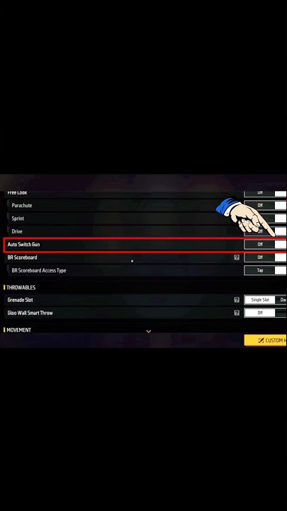 Auto Switch Gun setting free fire 🔥#shorts #short #ffshorts