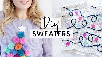 3 DIY Ugly Christmas Sweaters 🎄 Easy and Cheap Christmas Jumpers