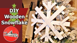 DIY Large Wooden Snowflakes - Pine and Poplar