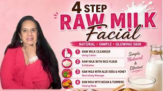 4 Steps Raw milk Facial || Video 281 screenshot 5