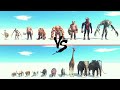 Infernals Faction Vs Modern Mammals Faction ARBS | Animal Revolt Battle Simulator