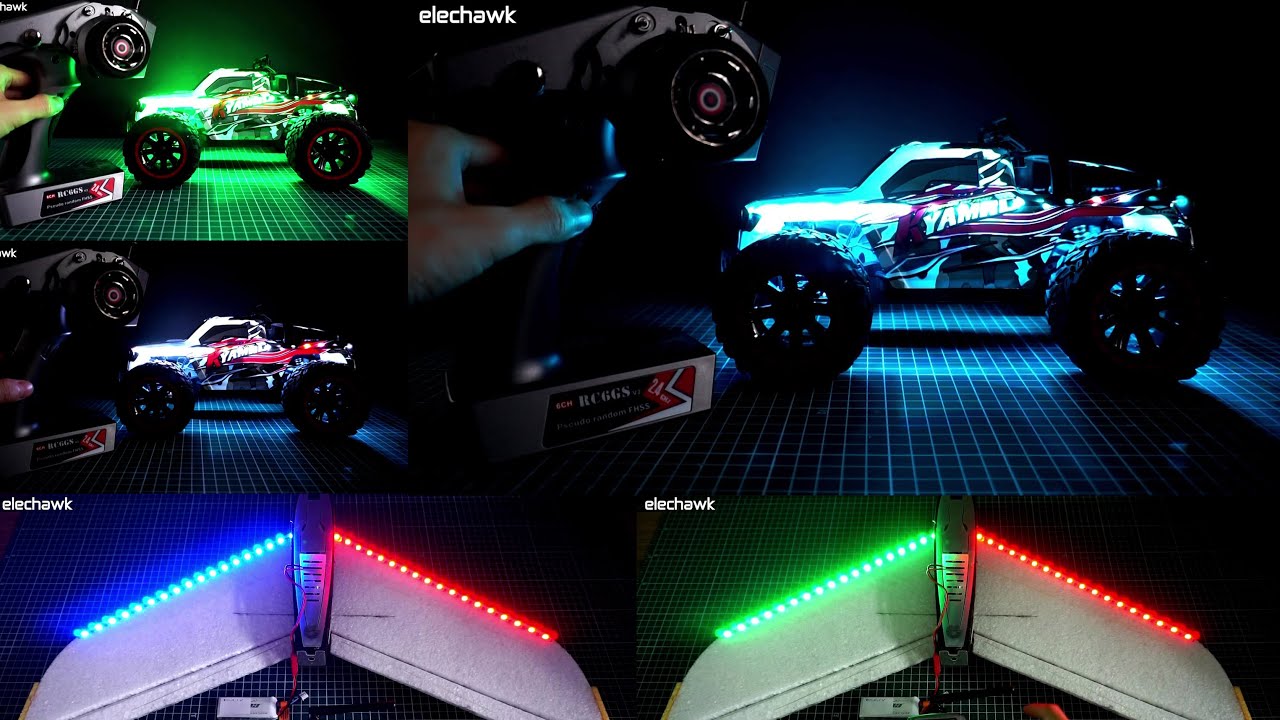 RC LED Light Strip for RC Car Truck Airplane Boat Drone Fixed Wing