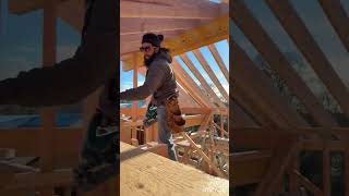 Rake wall framing #working #construccion #wood #woodworking #construction