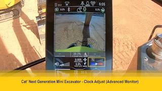 How to Adjust the Clock (Advanced Monitor) on Next Gen Cat® Mini Excavators
