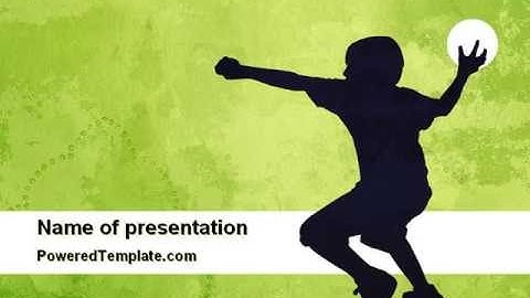 Playing Ball PowerPoint Template by PoweredTemplate.com