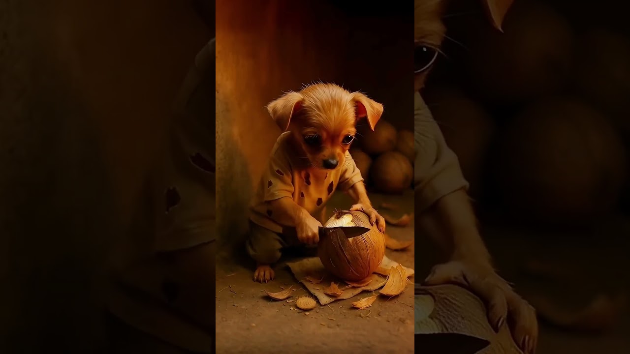 The poor puppy haven't cash to buy gift, so his richfriends making fun