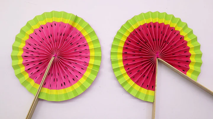 Paper Fan Decorations 🍉 Cute Paper Pop Up Fans 🍉 DIY Watermelon Hand Fans