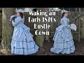 How I Made My Early 1870s Blue Pleated Bustle Gown