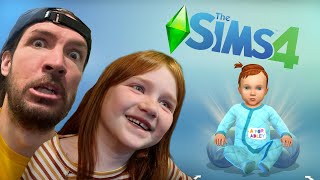 SiMS FAMiLY with ADLEY!!  taking care of Crazy Baby Adley! Sim Shaun & Jenny move into a new house