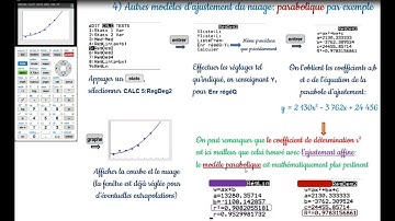 Statistiques à deux variables - TI83CE, 83, 82 - Terminale BAC PRO