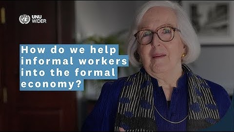 UNU-WIDER MOOC on SDG 8: How do we help informal workers into the formal economy?