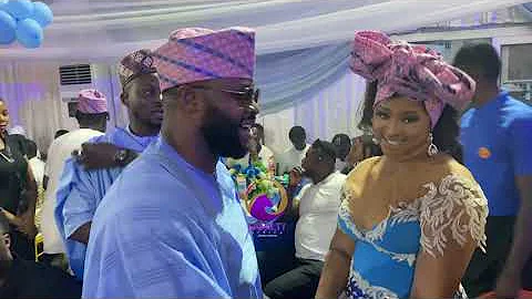 FEMI ADEBAYO, ABU ABEL, ETINOSA AT CUTE ABIOLA SON’S NAMING CEREMONY