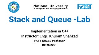 Data Structure Lab 6: Stack and Queue Concepts | Implementation in C++ using Array and LinkedList