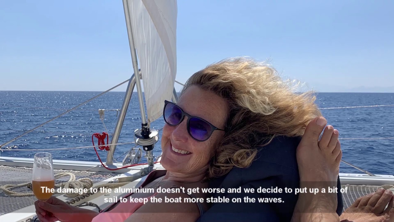 Crossbeam damage crossing from Greece to Sicily – Sailing Greatcircle (ep.128)