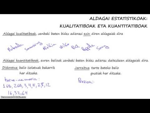 3. DBH. ALDAGAI ESTATISTIKO KUALITATIBOAK ETA KUANTITATIBOAK