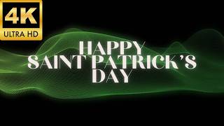 Saint Patrick's Day Screensaver - 3 Hour Ambient Green Background | No Audio - 4K
